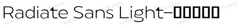 Radiate Sans Light字体转换